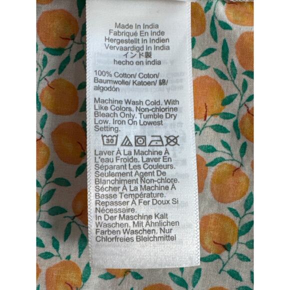 J. Crew Factory Women’s Lightweight Cotton Shirt Signature Fit Peaches Print S - Picture 7 of 10